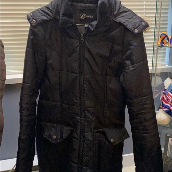 BOGO!!! Women Guess Long Quilted Coat - Picture 1 of 9